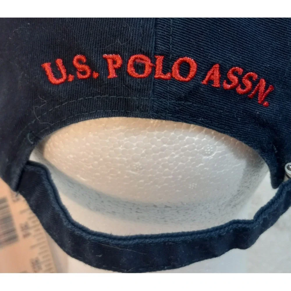 US Polo Assn. Hat Cap Strapback One Size Blue Denim Adj Logo 2 POLO PLAYERS
